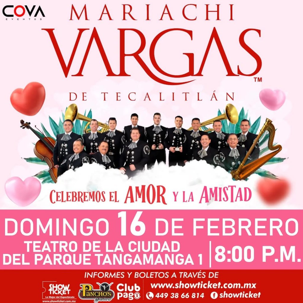 Mariachi Vargas de Tecatitlán celebrará el amor y la amistad en&nbsp;SLP