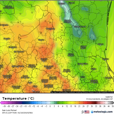 Pronostican nuevos descensos de temperatura en San Luis&nbsp;Potosí