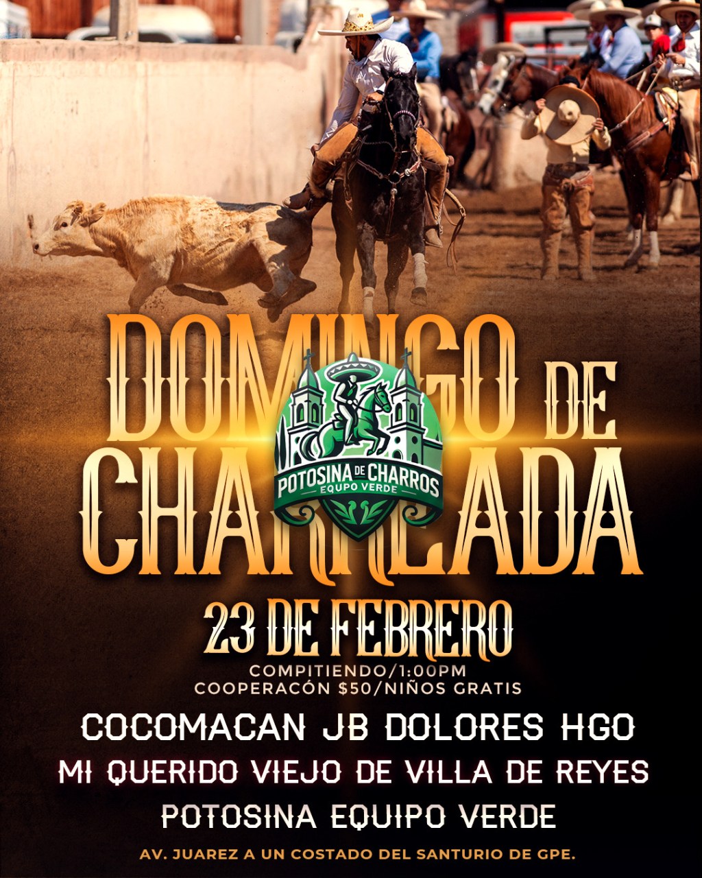 Gran domingo de Charreada en Rancho del&nbsp;Charro