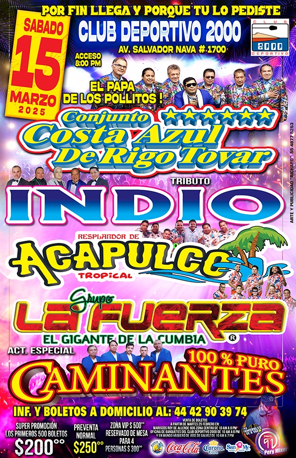 Regresa a San Luis Conjunto Costa Azul de Rigo Tovar a gran&nbsp;baile