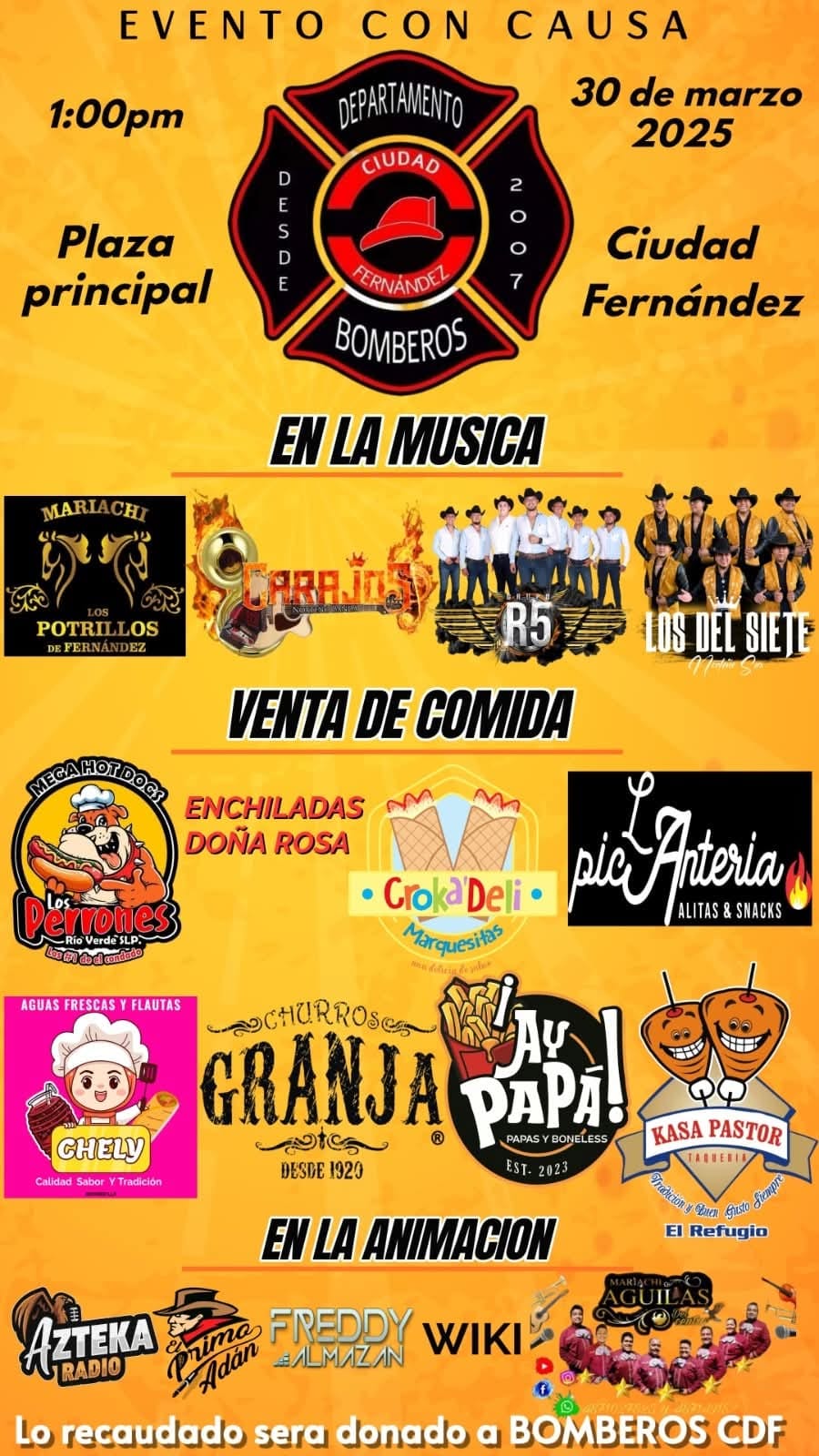 Ayuda a los Bomberos de Ciudad Fernández en su evento con&nbsp;causa