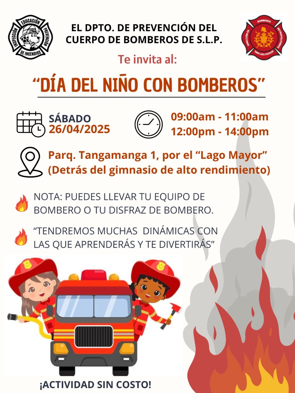 Ven a celebrar el Día del Niño con&nbsp;Bomberos