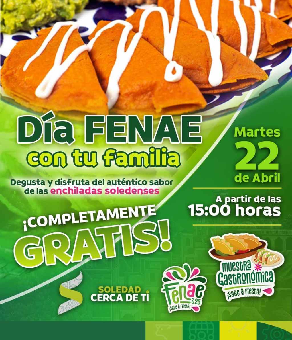 Este martes, enchiladas gratis en la FENAE&nbsp;2025
