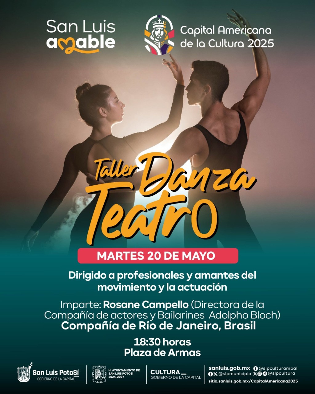 Taller de Danza Teatro con directora de compañía de teatro brasileña en Plaza de&nbsp;Armas