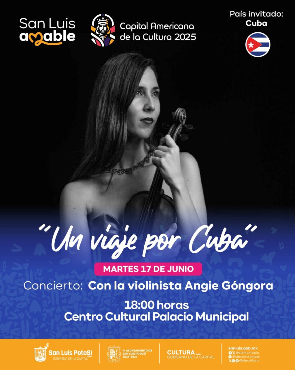 Hoy gran concierto con la violinista Angie Góngora en el Centro Cultural&nbsp;Municipal