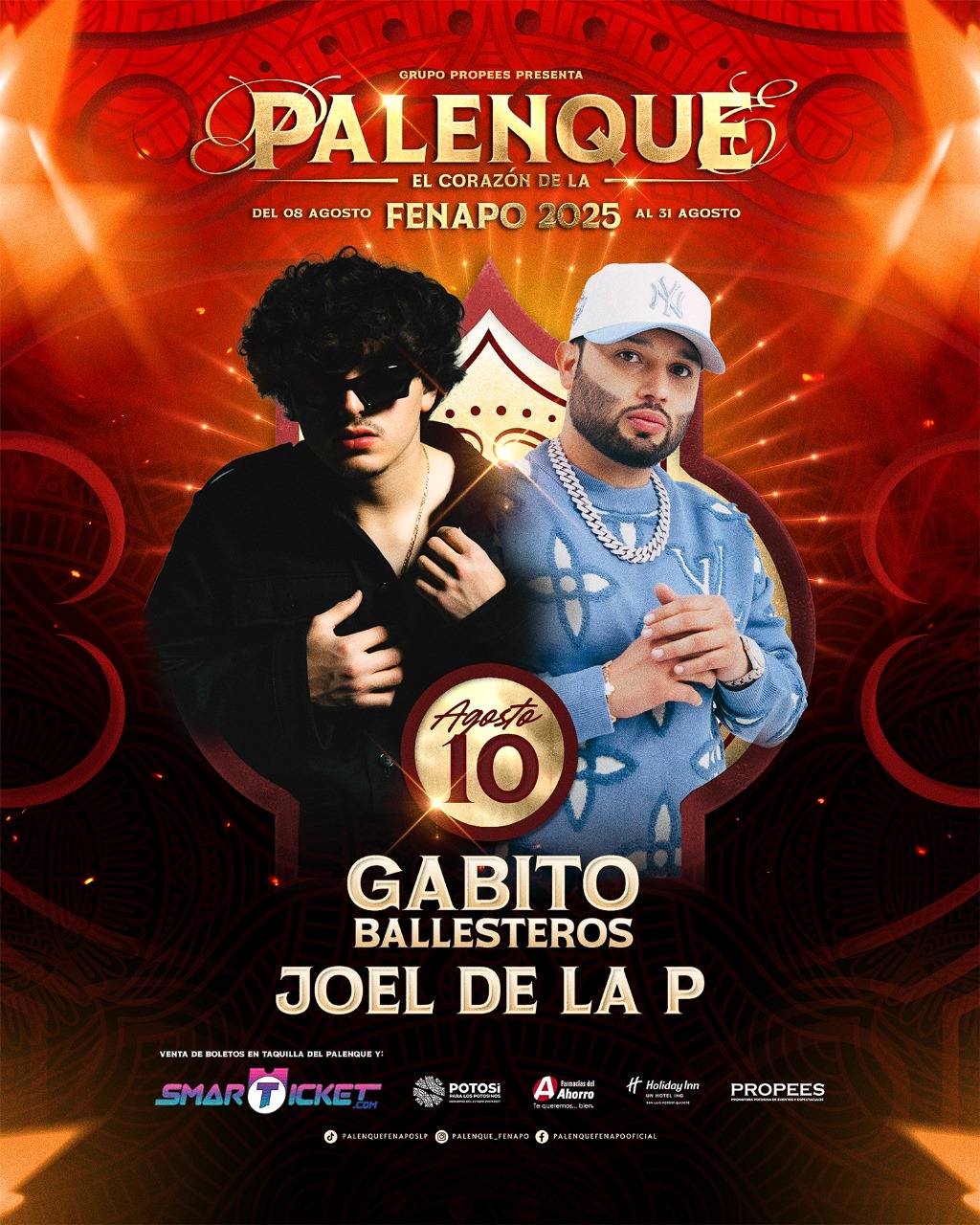 Gabito Ballesteros y Joel de la P juntos en el Palenque de la Fenapo&nbsp;2025