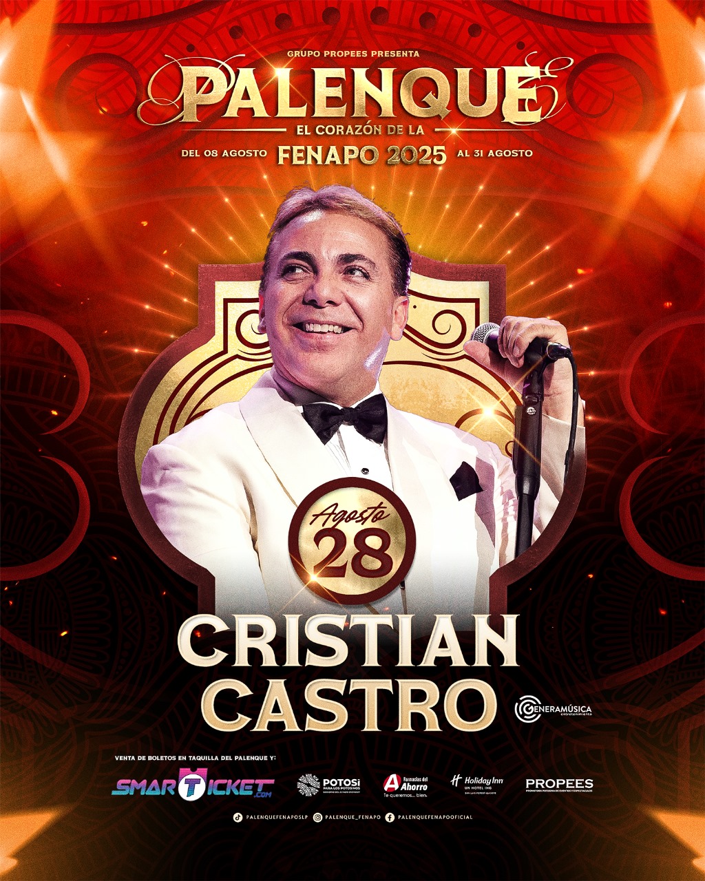 Prepárate para una noche inolvidable con Cristian&nbsp;Castro
