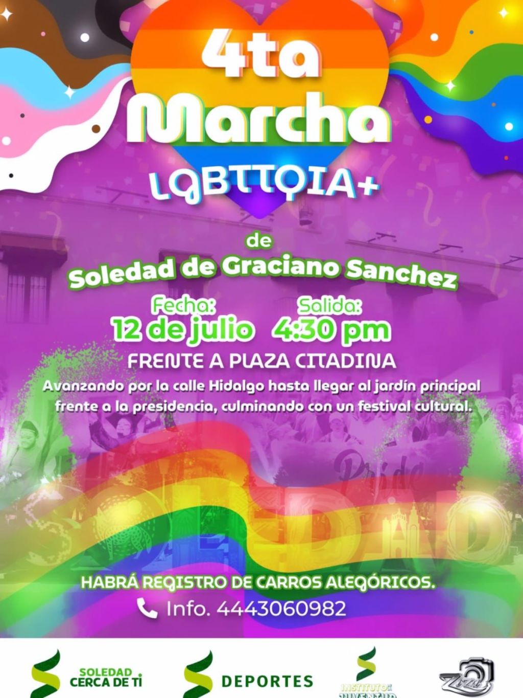 Hoy, es hoy la marcha del orgullo en Soledad de Graciano&nbsp;Sánchez