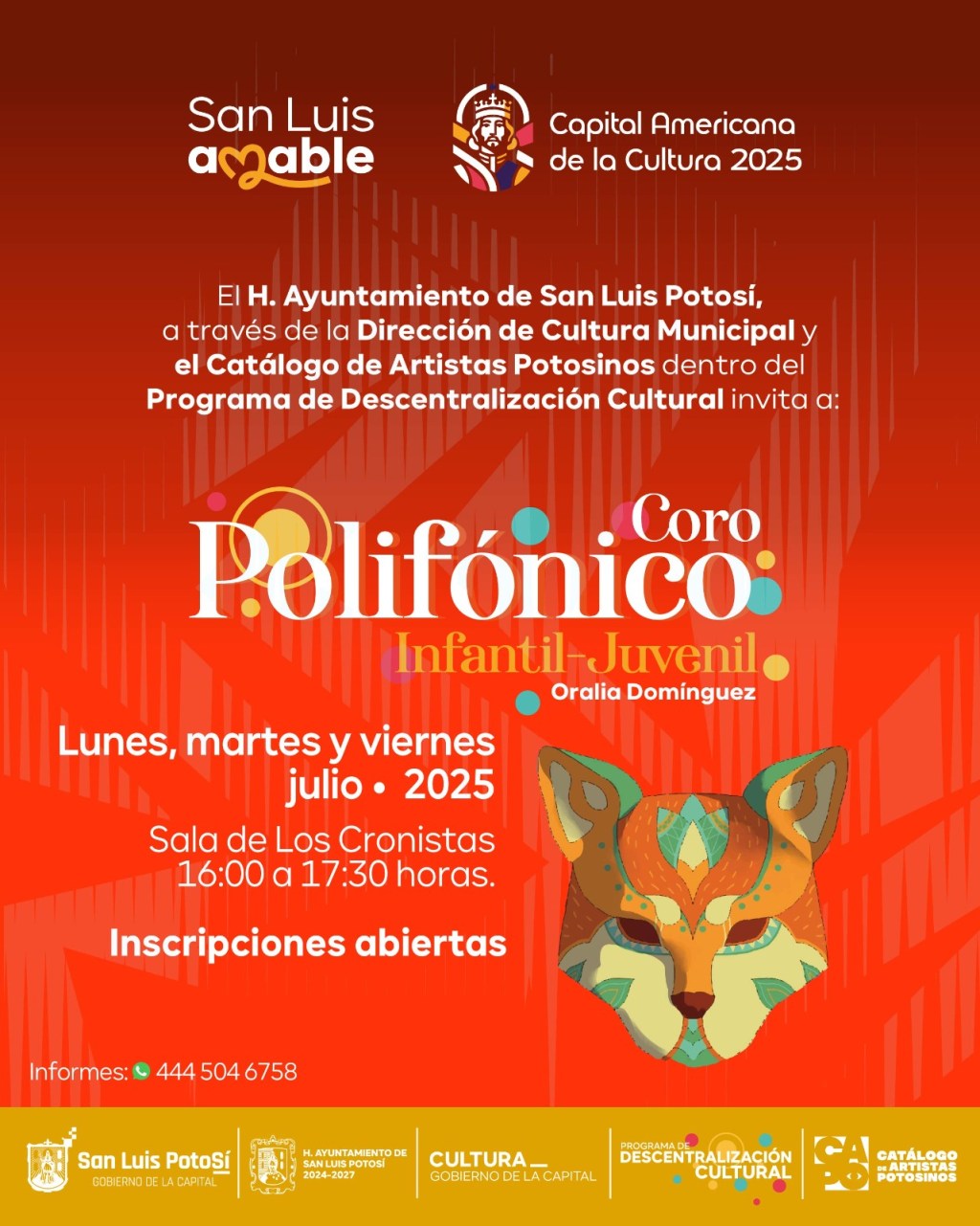 Aún puedes ser parte del Gran Coro Municipal Potosino en dos&nbsp;modalidades