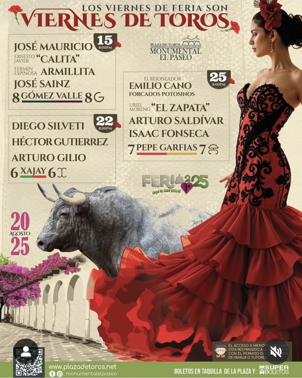 ¡Los Viernes de Feria son VIERNES DE&nbsp;TOROS!