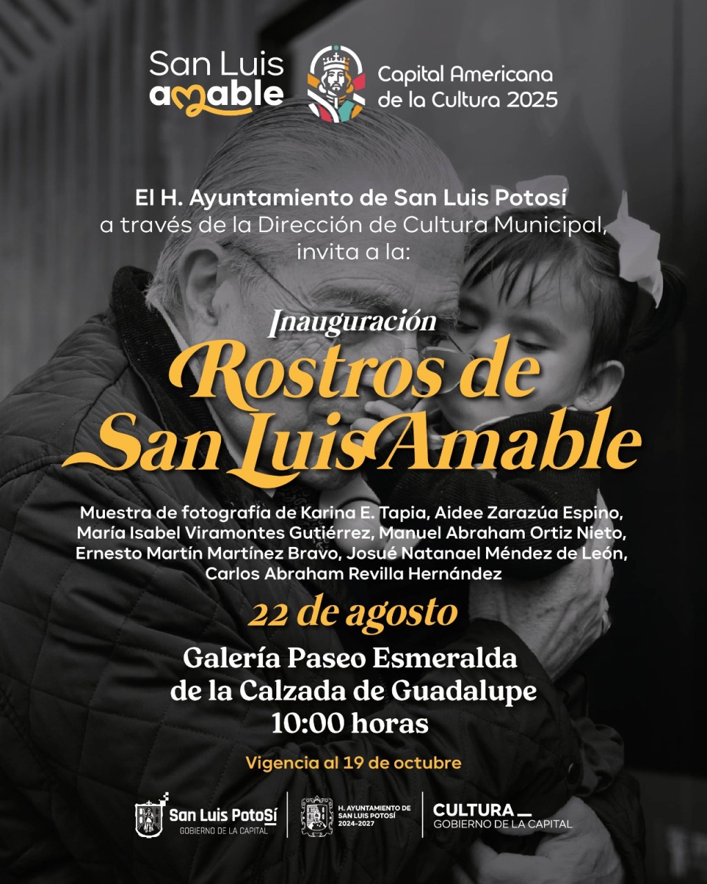 Gobierno de la Capital invita a la exposición fotográfica «Rostros de San Luis&nbsp;Amable»
