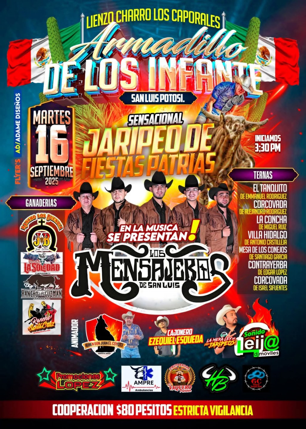 Gran jaripeo baile de Fiestas&nbsp;Patrias