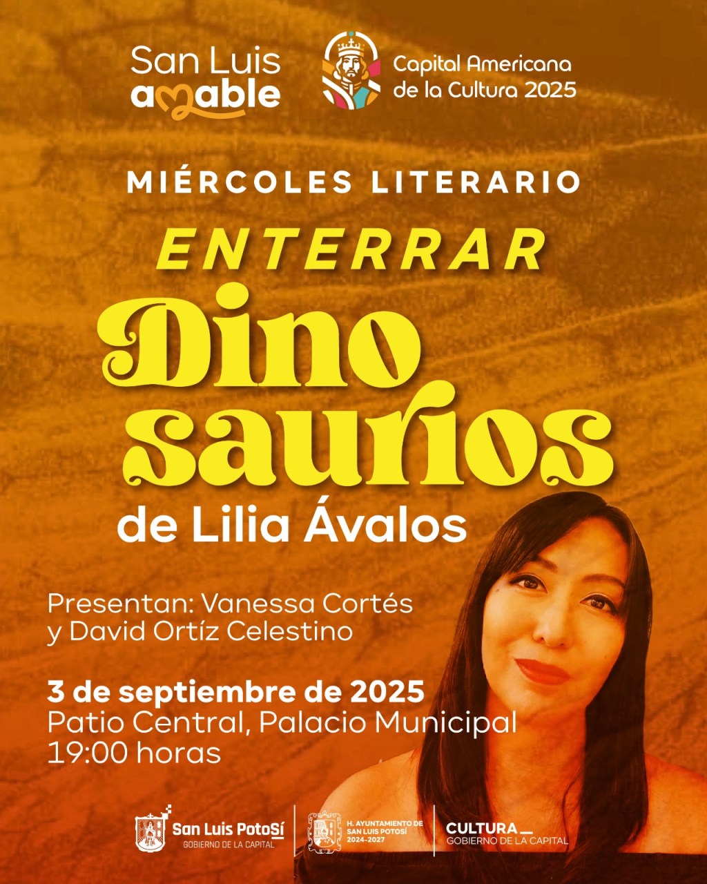 gobierno de la capital presenta «Enterrar Dinosaurios»de Lilia Ávalos en el miércoles&nbsp;literario