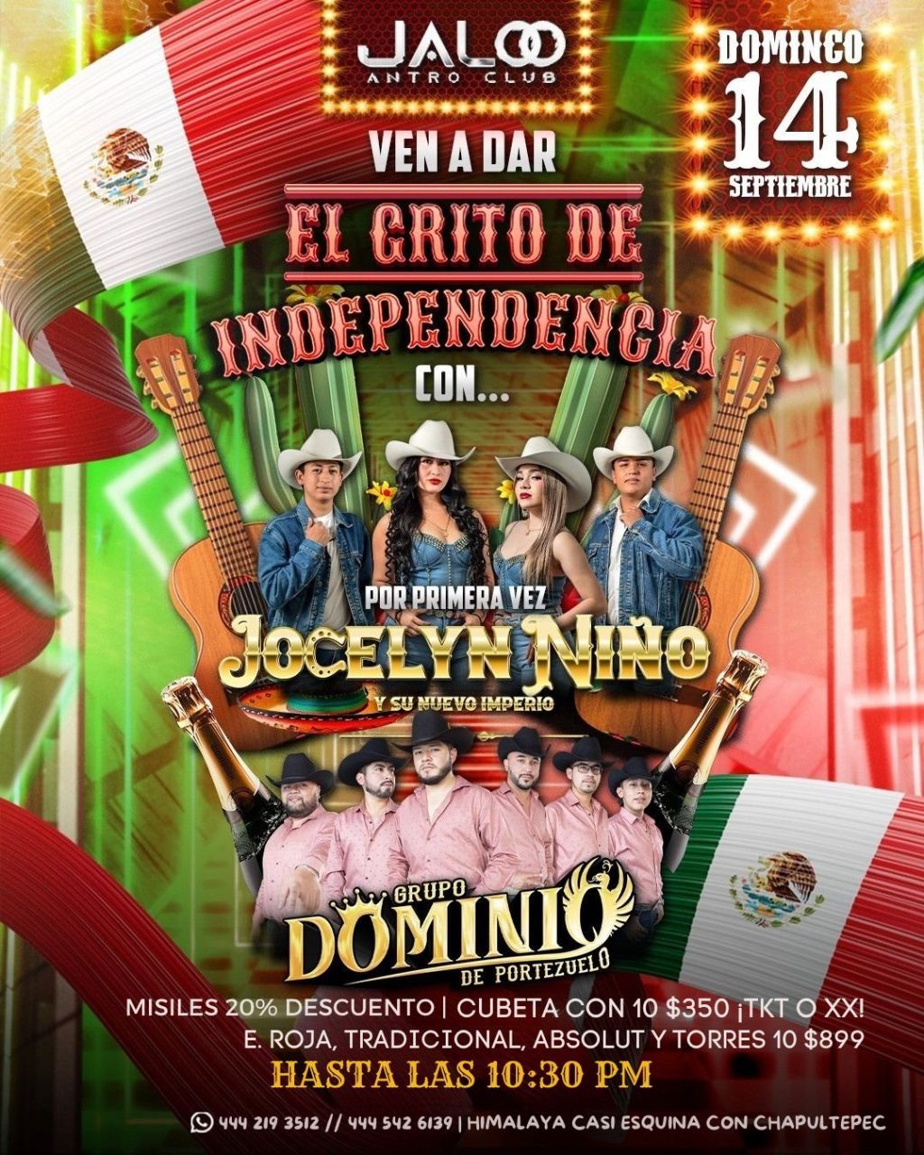 Jocelyn Niño dará  el Grito de Independencia en Jaloo Antro&nbsp;Club