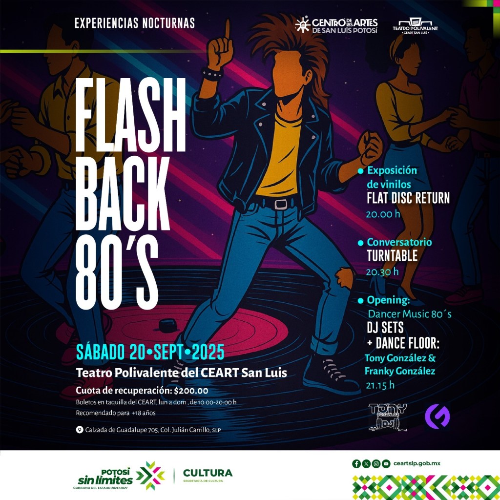 FLASHBACK 80’S ENCENDERÁ EL CEART CON MÚSICA, BAILE Y NOSTALGIA&nbsp;OCHENTERA