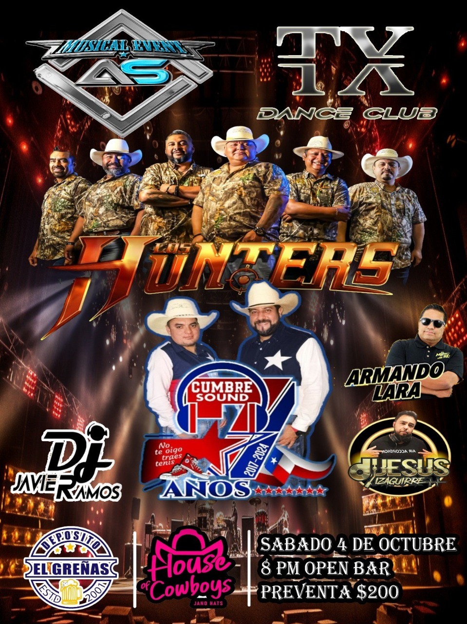 Los Hunters en TX Dance&nbsp;Club