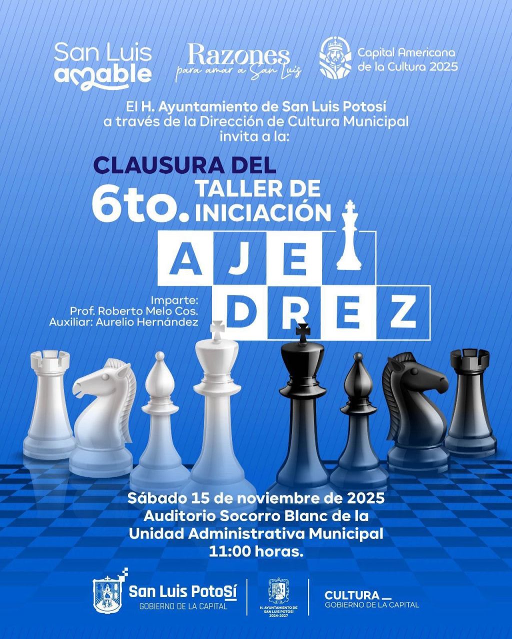 El Gobierno de la Capital impulsa el talento y pensamiento estratégico con la clausura del 6º Taller de Iniciación de&nbsp;Ajedrez