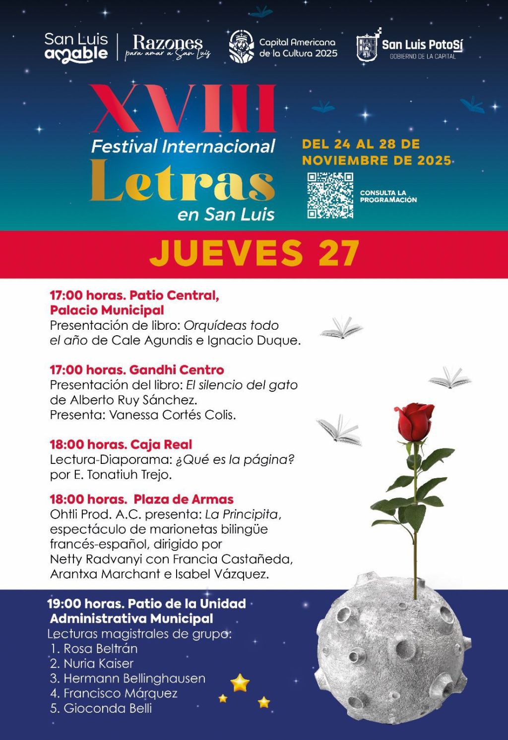 Invitan a las actividades del cuarto día del XVIII Festival Internacional Letras en San&nbsp;Luis