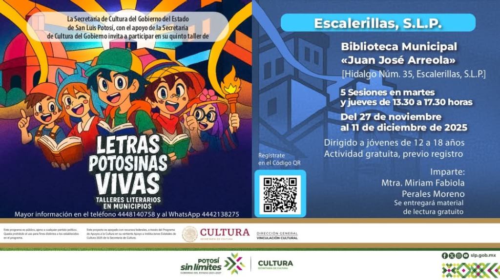 ¡Letras Potosinas Vivas llegan a&nbsp;Escalerillas!