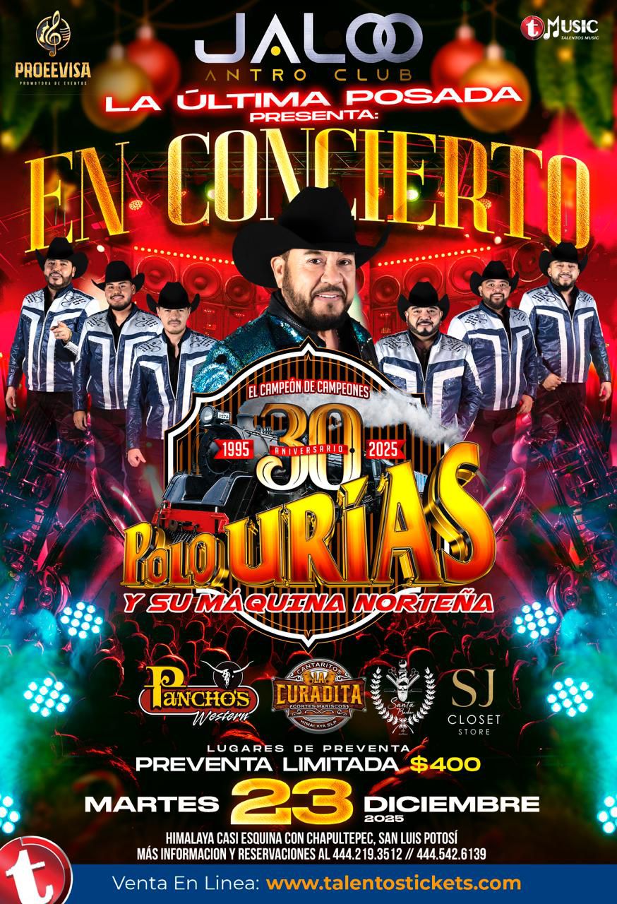Polo Urías y su Máquina Norteña presentes en la última posada de Jaloo Antro&nbsp;Club