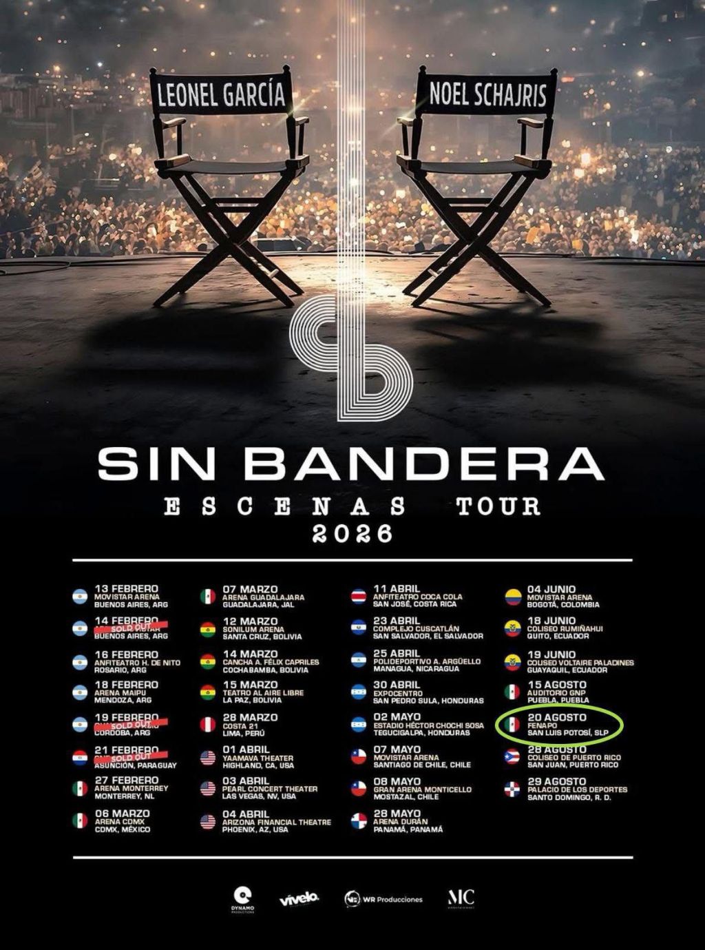 SIN BANDERA, PRIMER ARTISTA CONFIRMADO PARA LA FENAPO&nbsp;2026