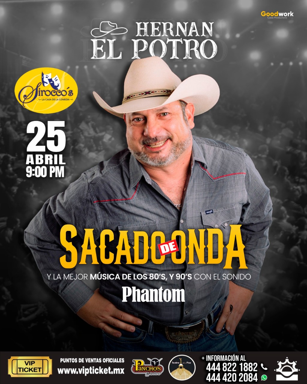 Llega Hernán El Potro, con su Tour Sacado de Onda al&nbsp;Sirocco’s