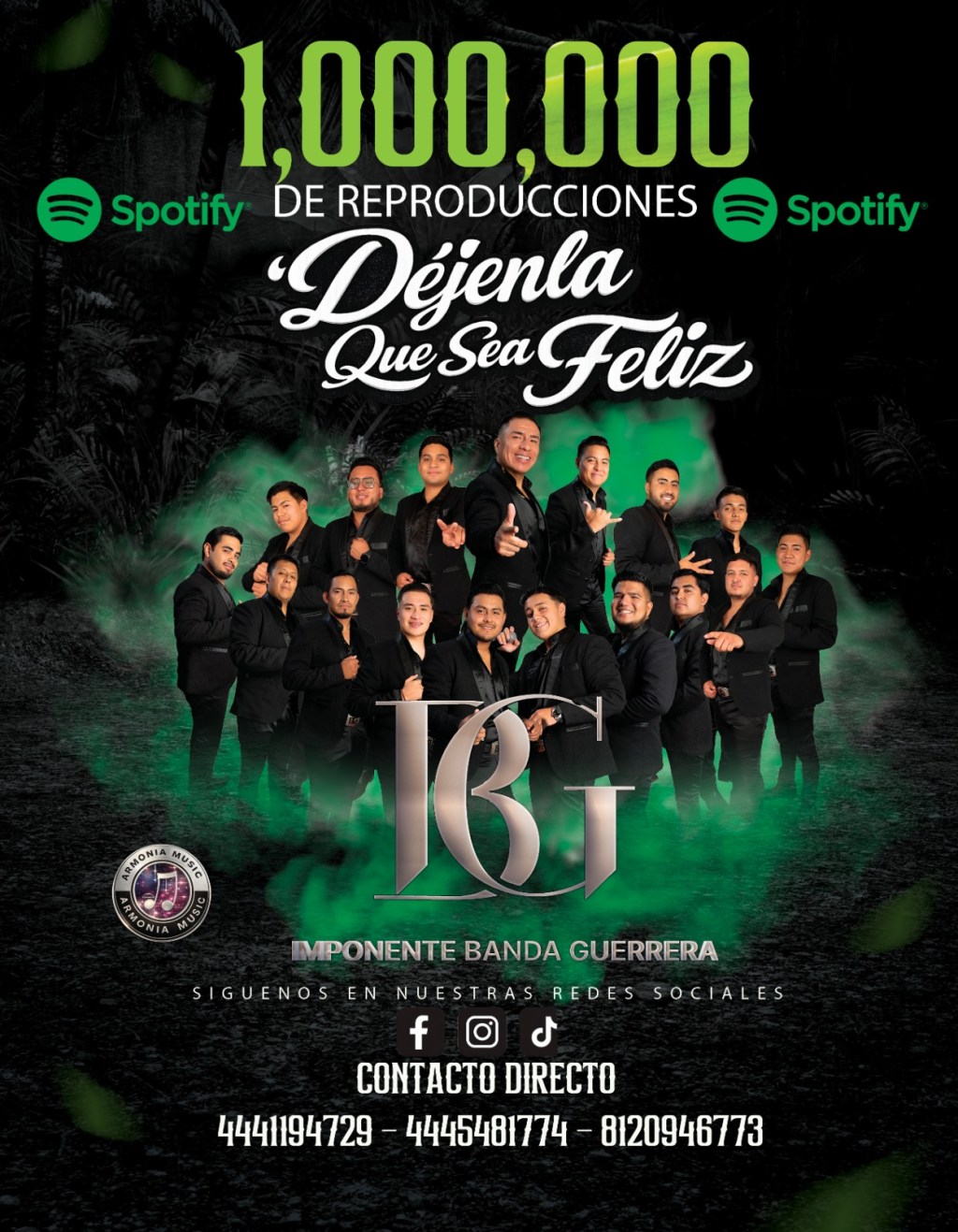 “Déjenla Que Sea Feliz” de La Imponente Banda Guerrera supera el millón de reproducciones en&nbsp;Spotify