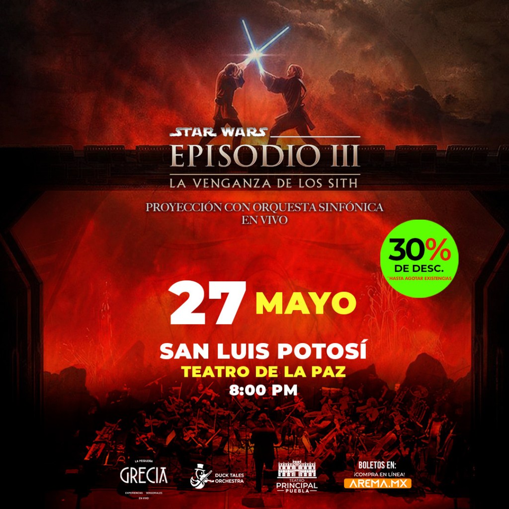 ¡Revive la caída de Anakin Skywalker y el nacimiento de Darth Vader con Orquesta Sinfónica🎻 EN&nbsp;VIVO!