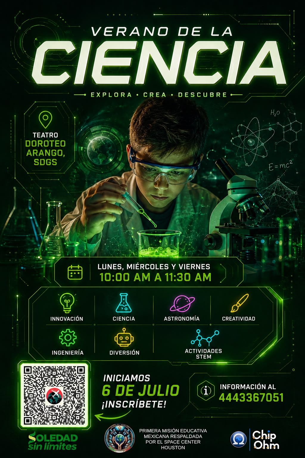 AYUNTAMIENTO DE SOLEDAD INVITA A NIÑOS Y ADOLESCENTES AL «VERANO DE LA&nbsp;CIENCIA»
