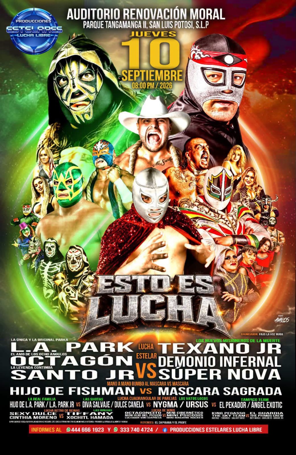 ¡La lucha libre llega con todo a San Luis&nbsp;Potosí!