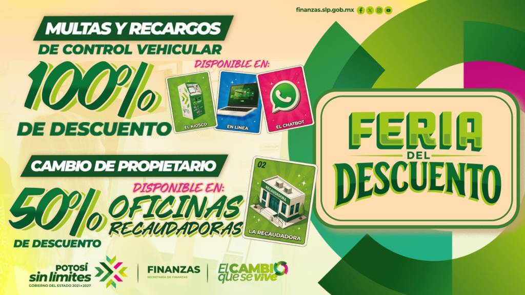 SECRETARIA DE FINANZAS OFRECE DESCUENTOS DE HASTA 100% DURANTE LA&nbsp;FENAPO