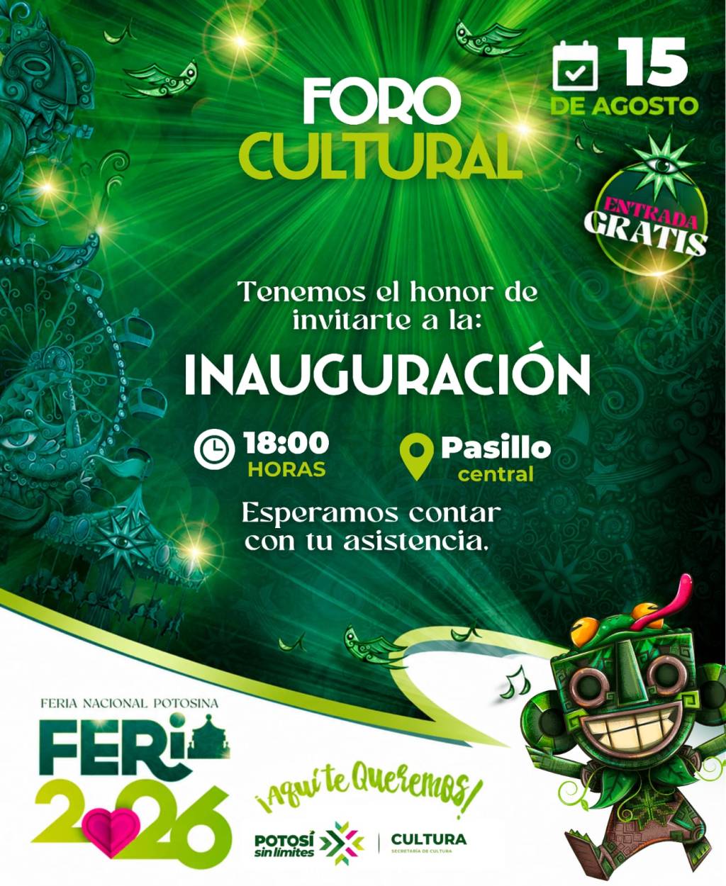 SECRETARÍA DE CULTURA IMPULSA EL TALENTO POTOSINO CON EL FORO CULTURAL FENAPO&nbsp;2026