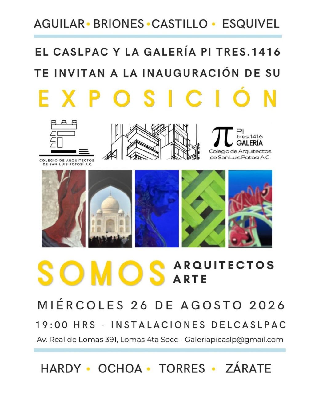 ARQUITECTOS DE SAN LUIS POTOSÍ UNEN TALENTO Y EXPRESIÓN ARTÍSTICA EN LA EXPOSICIÓN “SOMOS • ARQUITECTOS •&nbsp;ARTE”