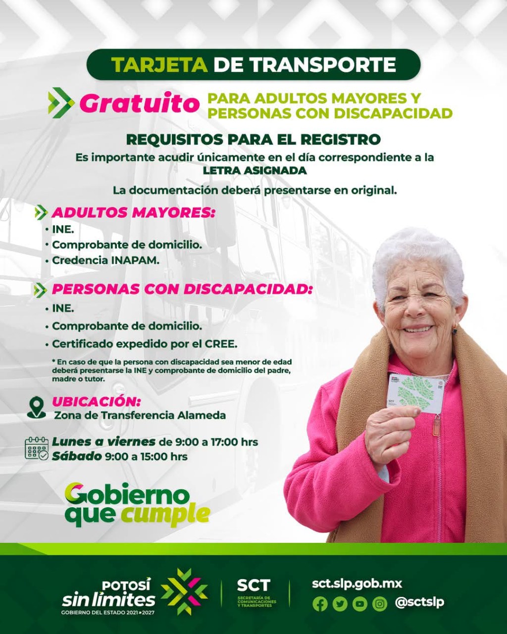 DEL 14 AL 22 DE SEPTIEMBRE ES EL REGISTRO PARA TRANSPORTE GRATUITO EN LA ZONA METROPOLITANA