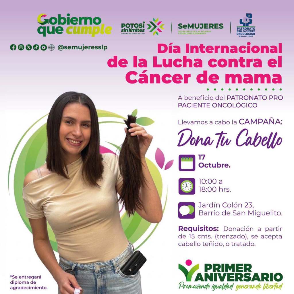 SECRETARÍA DE LAS MUJERES CONVOCA A DONAR CABELLO EN APOYO A PACIENTES&nbsp;ONCOLÓGICOS