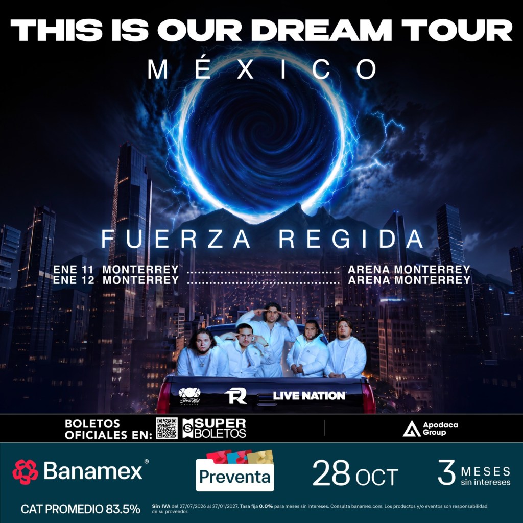 Fuerza Regida confirma dos noches en la Arena Monterrey con su ‘This Is Our Dream&nbsp;Tour’